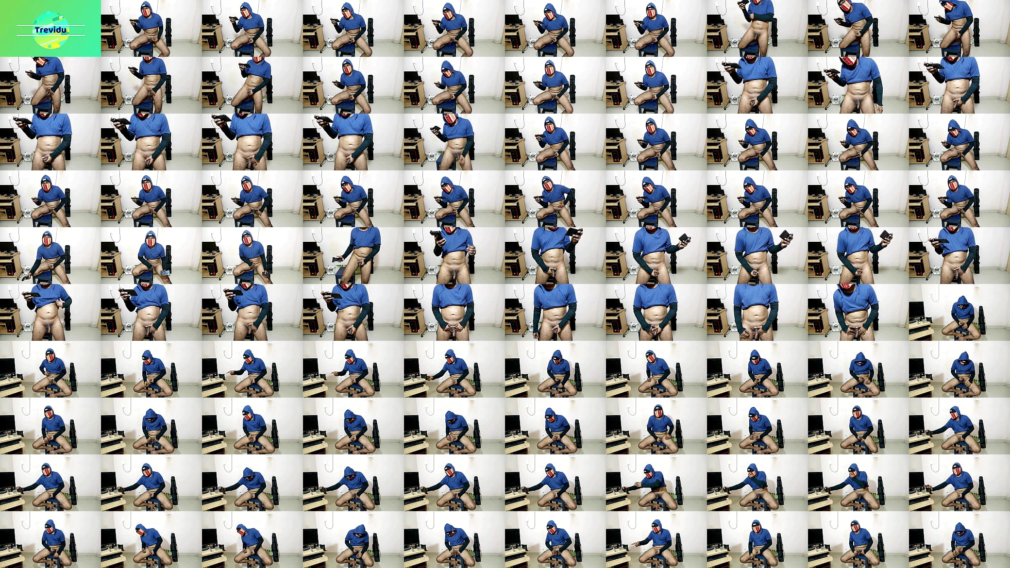 In a room just non stop handjob while watching porn 预览图