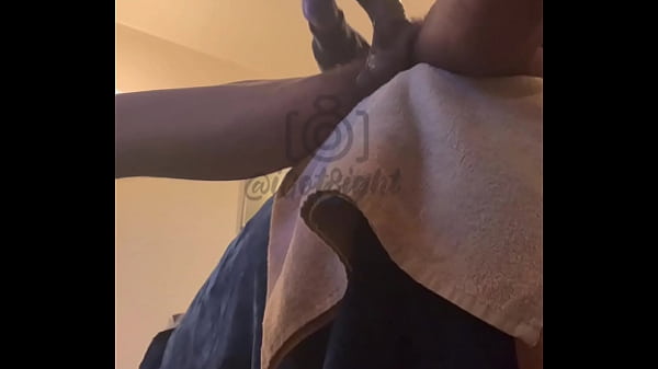 First Time Jerking Off With a Latex Glove