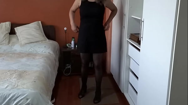 I get dressed to go to the motel with a BBC friend and my husband records me