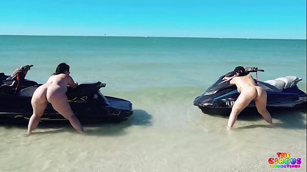 Mandi May & Virgo Peridot Having Fun Nude In The Middle Of Tampa Florida Beach