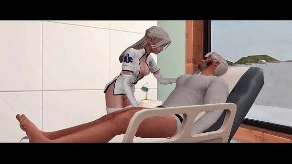 STEPDAUGHTER-NURSE SEDUCED AND CURED HER STEPFATHER WITH JUICY PUSSY, BIG BELLY BUTTON AND DEEP THROAT (SIMS   ANIME HENTAI   SFM)