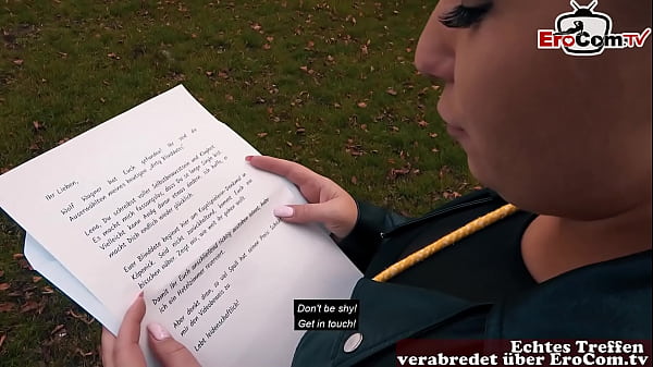 Risky public sex with German blonde young woman slut and almost caught
