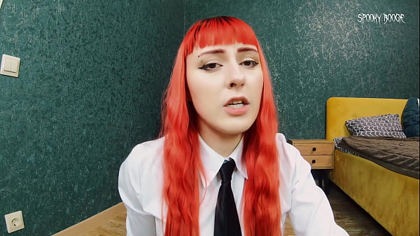 JOI: Makima adopt you as pet and teases your cock with her feet