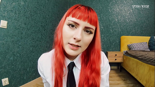 JOI: Makima adopt you as pet and teases your cock with her feet