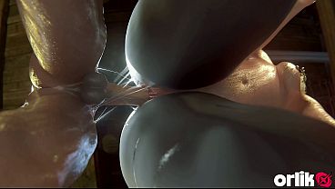 エイダ・ウォン&アシュリー・グラハム 3Dヘンタイ – 破れたパンツを履いた2つの大きな尻がドギースタイルで跳ねるバイオハザードアニメーション