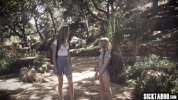 Teen lesbian chicks Haley Reed and Coco Lovelock sucked guys big hard dick
