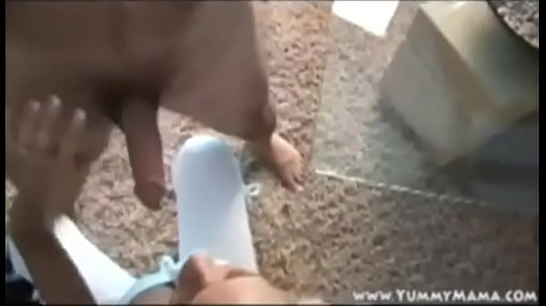 Blonde housewife gives deepthroat sloppy blow job to delivery man and lets him cum on her face while husband at work!