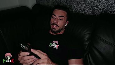 Dirty Latina roommate blows me while on phone - Foot licking, underwear gagging and face cumshot!