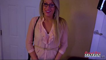 Making off with naughty blonde.