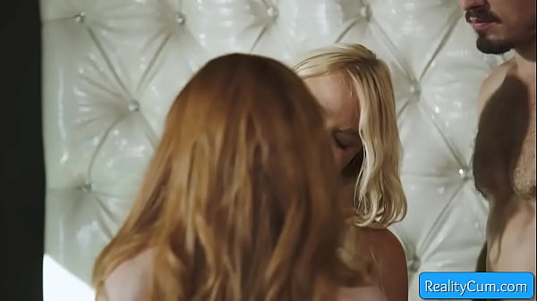 Sexy redhead teen joins her big tit mature friend for a threesome with her hubby - London River, Madi Collins, Robby Apples