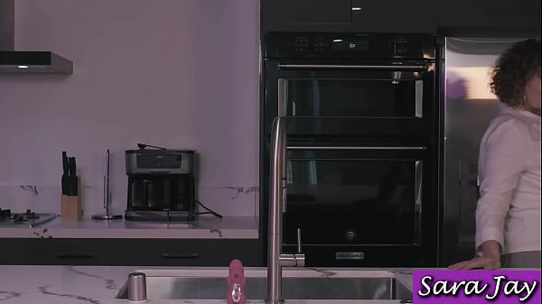 Getting On The Counter Kitchen! Sara Jay Finger Fucks Herself!