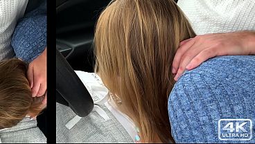Sloppy Car Blowjob While Cars Pass By - Risky Public
