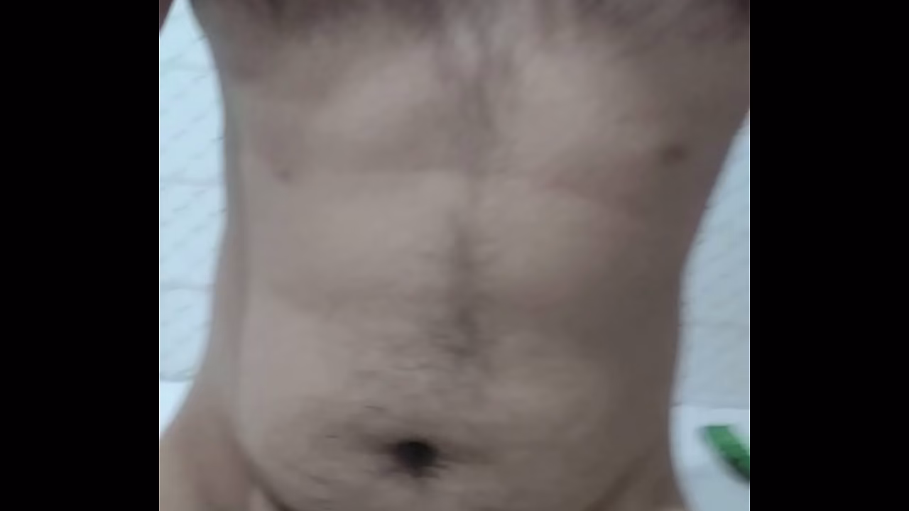 cumshot in morining with oiled dick
