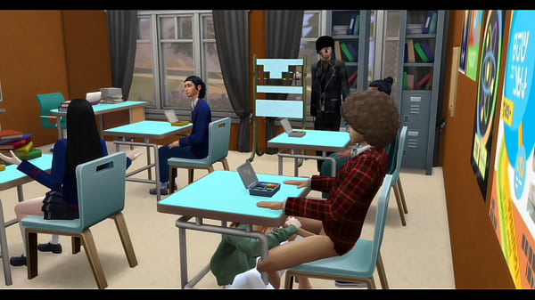 PRofessor Maddie is gangbanged by her entire class