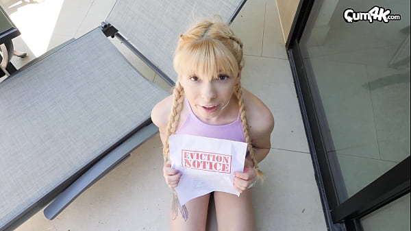 "Please, I Can't Get Evicted" Petite Blonde Kenzie Reeves Is Willing To Do Anything