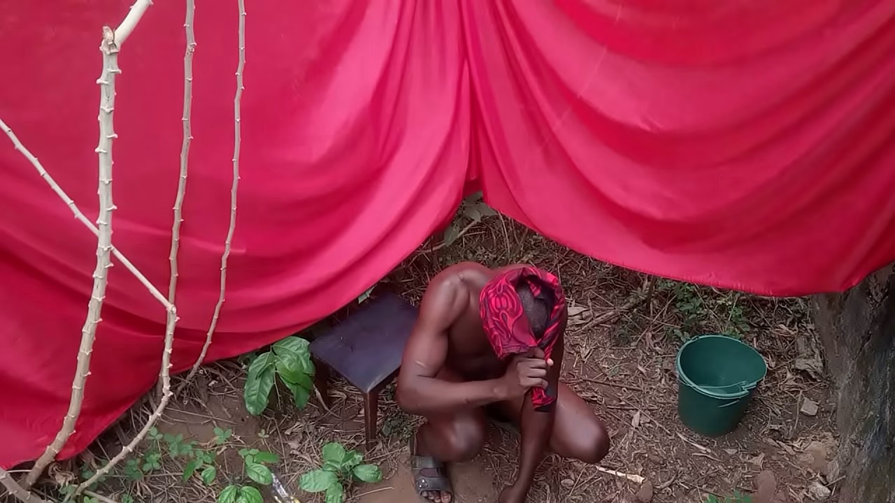 Big dick is hard to see in the forest today