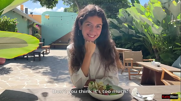 I asked a friend to cum on my face in a cafe so I could eat food with sperm - Public Cumwalk