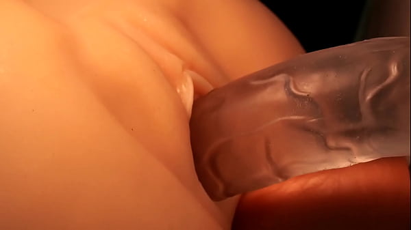 Double hole in pink pussy