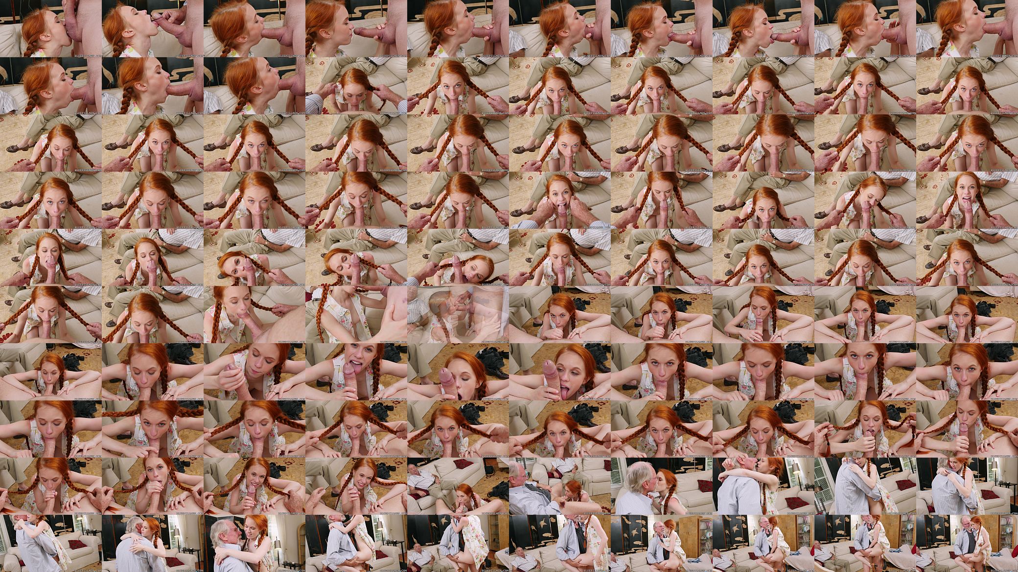 Pigtailed Redhead Teen Fucked by 75 Year Old 预览图