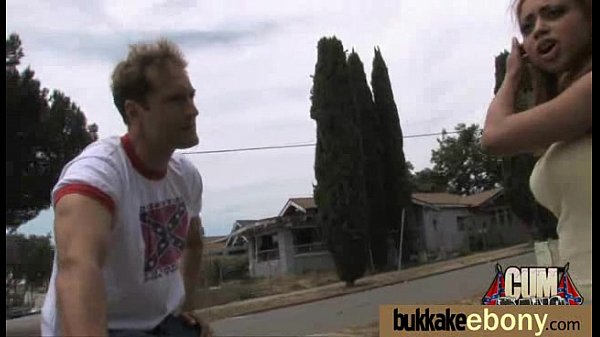 Hot ebony chick love gangbang interracial 5