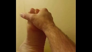 Rubbing lotion onto my sexy foot