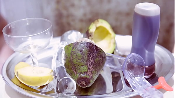 Self-made pussy smoothie