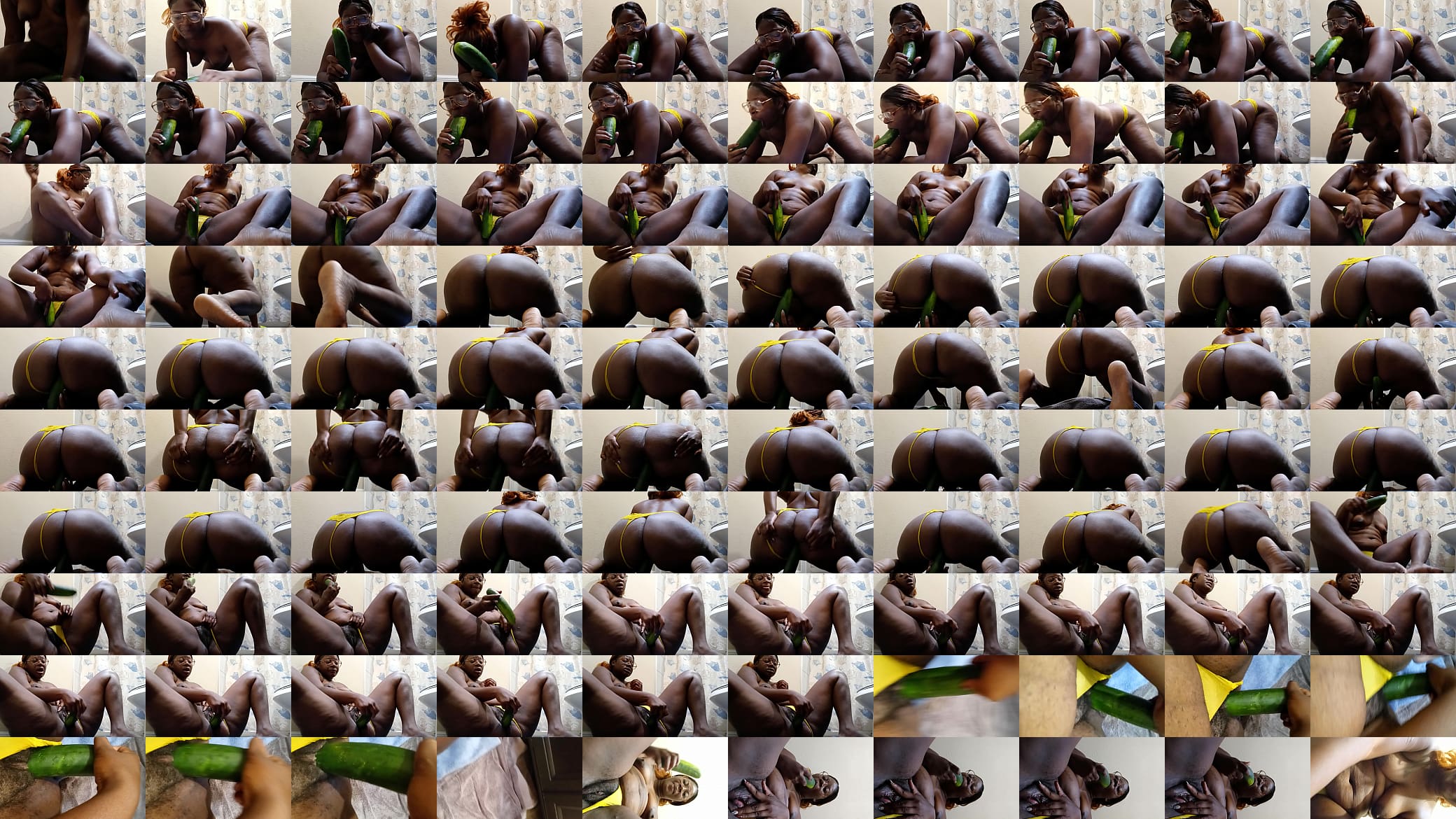 Naejaes S&amp;S Sucking and Squirting a cucumber 预览图