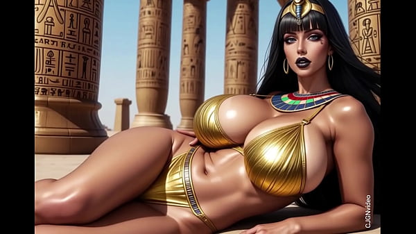 Queen Cleopatra sexy pose on music (Ai animation)