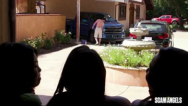 Download Video - Three Curvy Brunettes Try On Outfits and Tease Each Other With Toys at Home