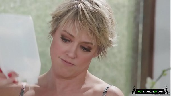 Step mom and her busty friend make a massage