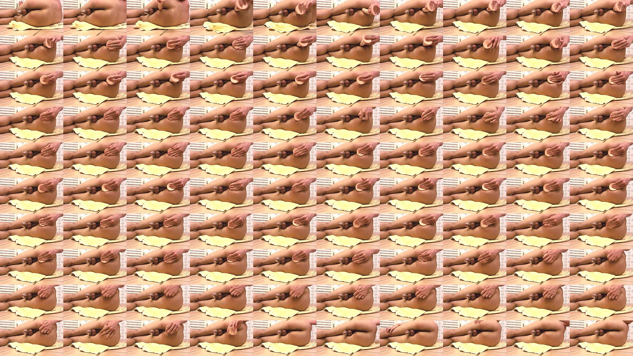 Twink cums twice from anal dildo while in chastity 预览图