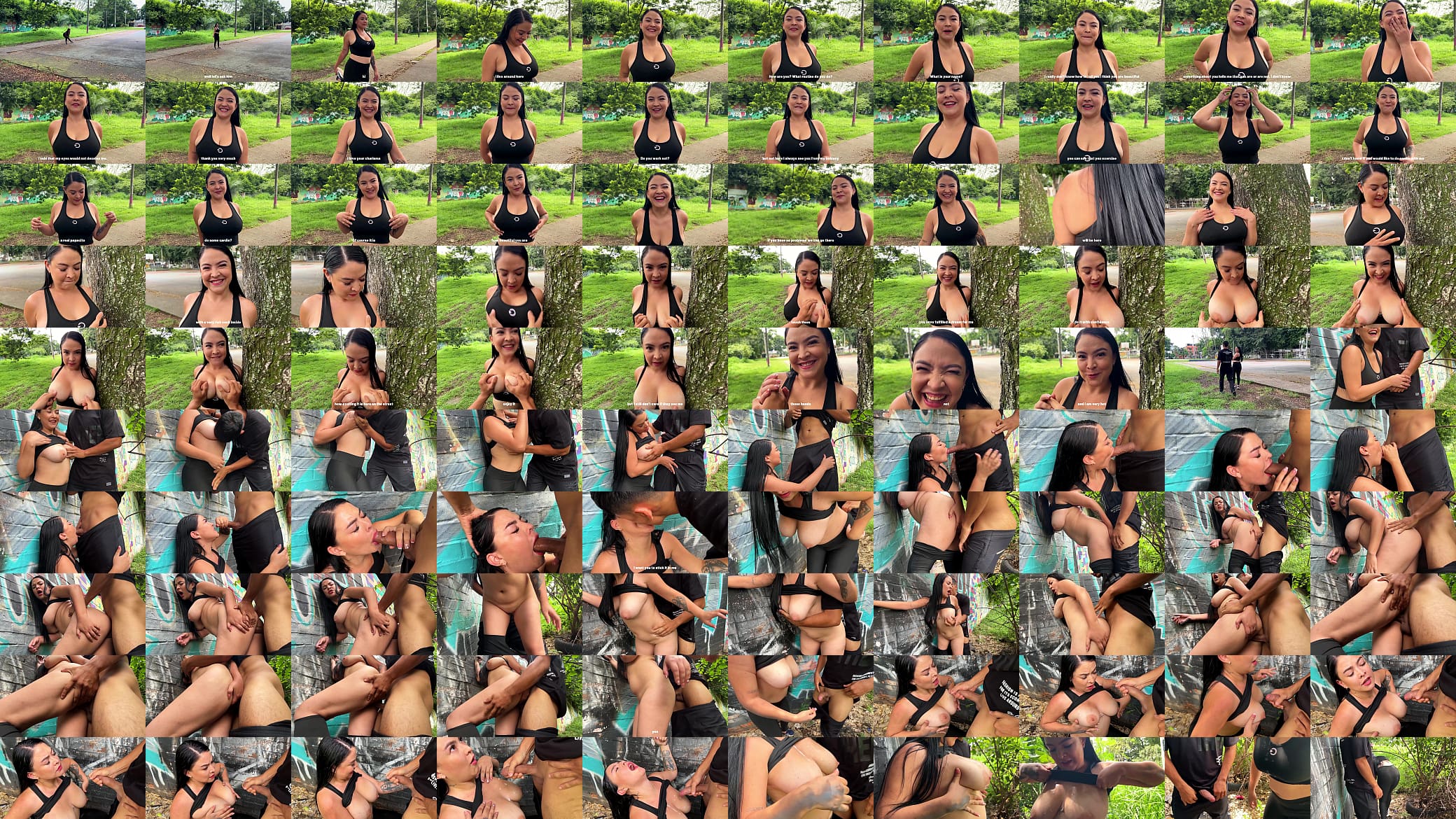 Fan finds busty Daniela Gomez and invites her to fulfill her fantasies outdoors in a public park 预览图