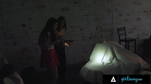 GIRLSWAY - Hot Babe Kristen Scott Spends A Dirty Night With Her Date In An Abandoned Spooky Building