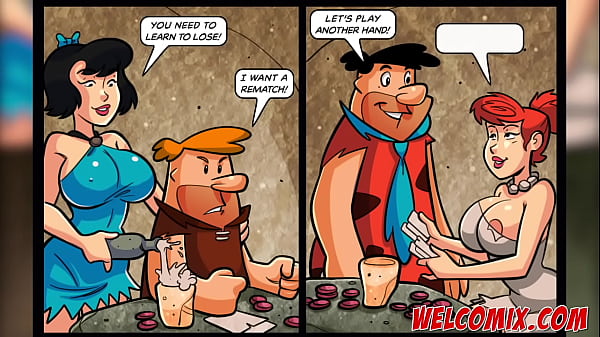 Orgy at the poker table! The Flintstoons Porn Toons