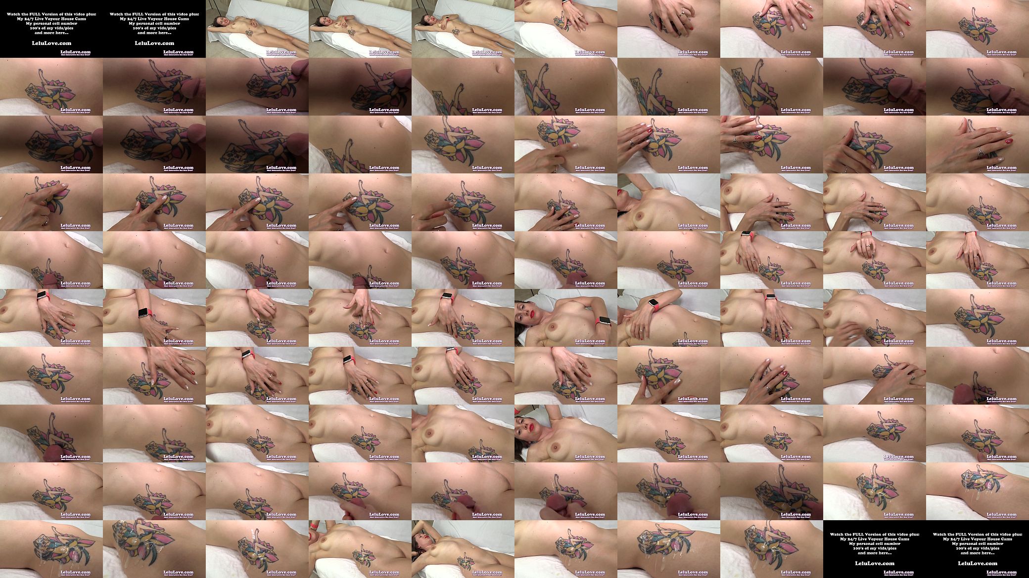 POV touching and rubbing her tattoo then cumming all over it - Lelu Love 预览图