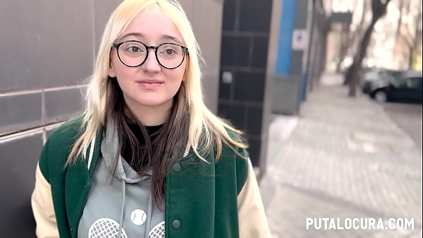 PutaLocura - Torbe catches blonde geek EmeJota and fucks her