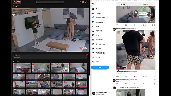 They're streaming on here and LIVE from HotguyshouseThis is happening right now.