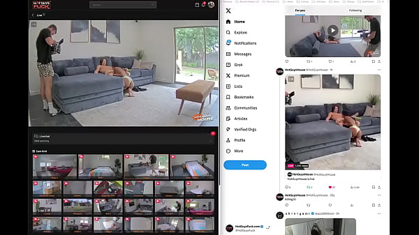 They're streaming on here and LIVE from HotguyshouseThis is happening right now.