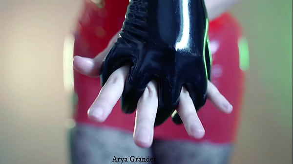 latex fetish model wear rubber clothing for pleasure and kinky role play bdsm games