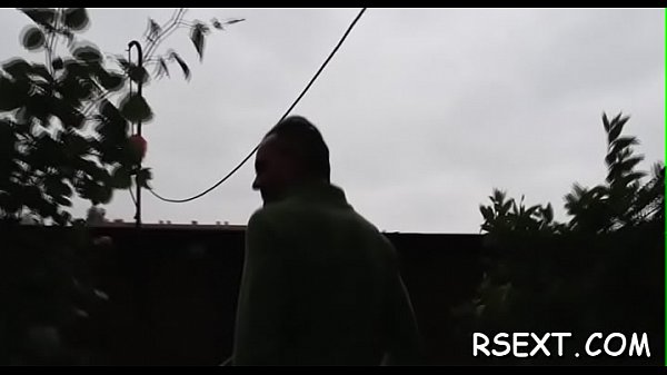 Darksome beauty sucks a large pole