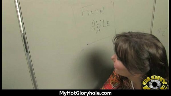 I sneak Black BJ as I fuck husband thrue gloryhole 28