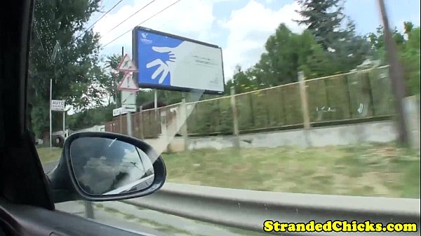Stranded hungarian teen facialized for a lift