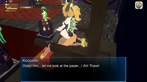 3D Femdom Bowsette Feet Piss Fart Toilet