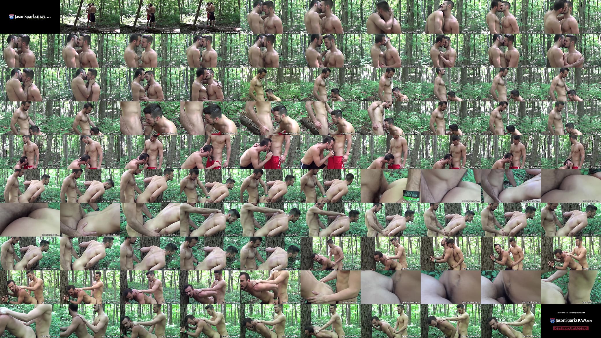 American jock Mason Lear fucked in the woods by bearded hunk 预览图