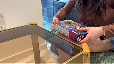 Building Lego Then titty fucked my huge boobs full of cum