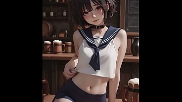 Femboy Perfect Ass Sailor Outfit Strip Handjob Cumshot [AI]