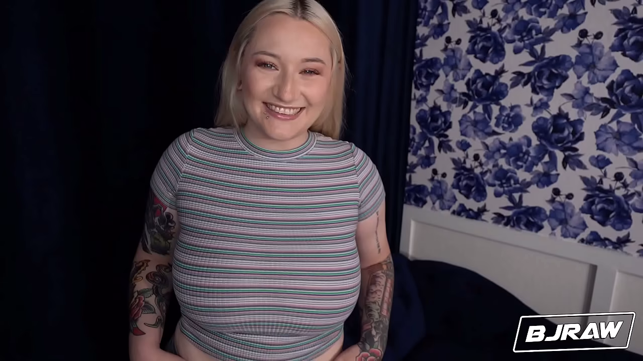 BJRAW Naturally busty Hadley Haze gets a big facial