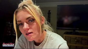 Skinny Blonde Hottie Sassy Gets Naked And Rubs Her Tits And A Hard Cock!