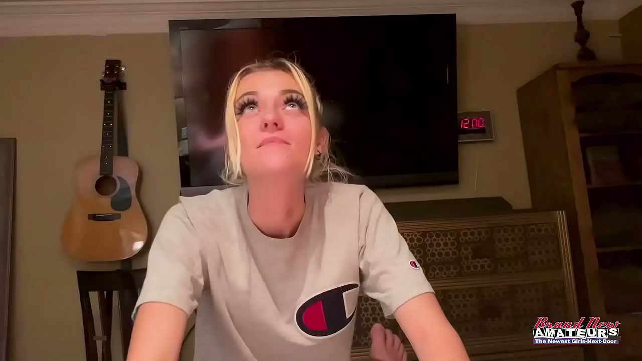 Skinny Blonde Hottie Sassy Gets Naked And Rubs Her Tits And A Hard Cock!