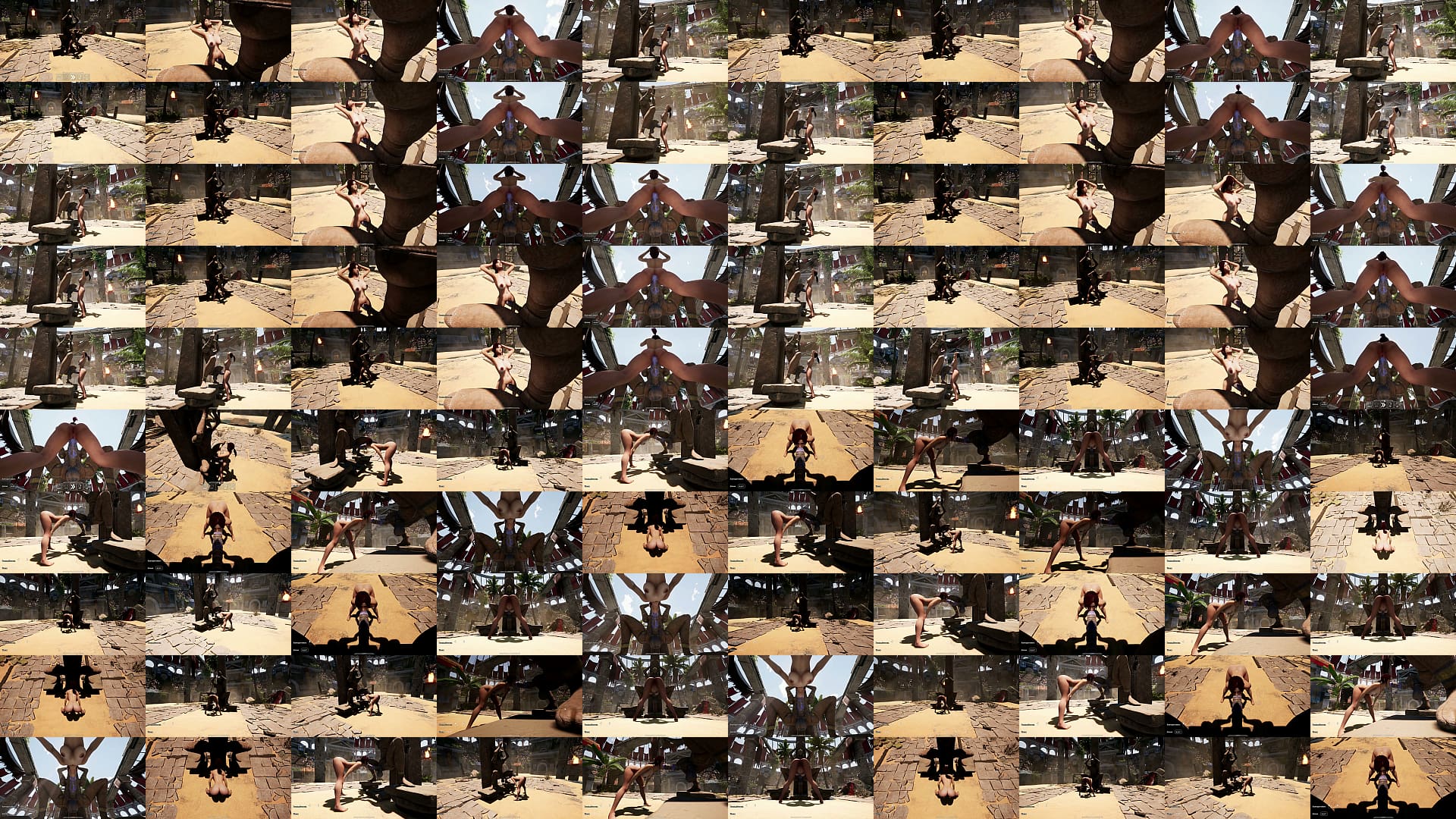 The ancient statue came to life and started fucking Lara in every hole, filling her up with cum. 3D Hentai Game 预览图
